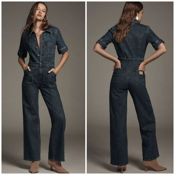 NEW Anthropologie Seventy + Mochi Elodie Denim Jumpsuit Size 2 - Picture 12 of 16